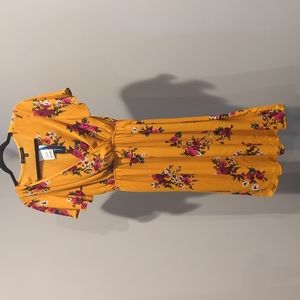Yellow Floral Dress S